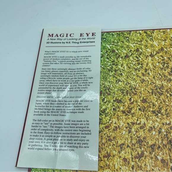 Magic Eye Book Hardback Dust Jacket 1993 - Picture 4 of 8